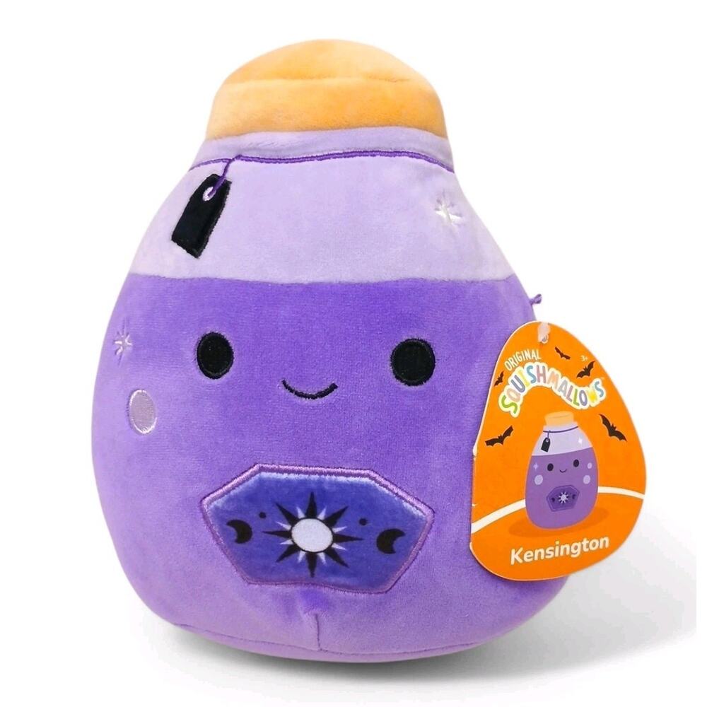 New with TAG Squishmallows Kensington 8” The Purple Potion Bottle Halloween